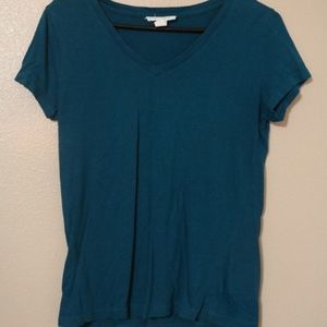 Forever 21 Deep Blue V-Neck Tee